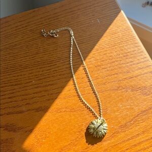Gold Sunflower Pendant Necklace